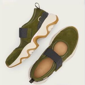 Sorel Olive Green Suede Mary Jane Sport Shoe